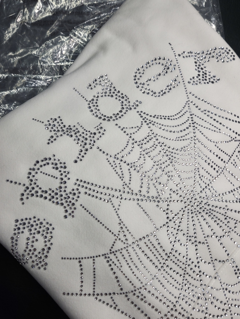 Sp5der Hoodie OG Rhinestone Mens White HD014 - Picture 5 of 8